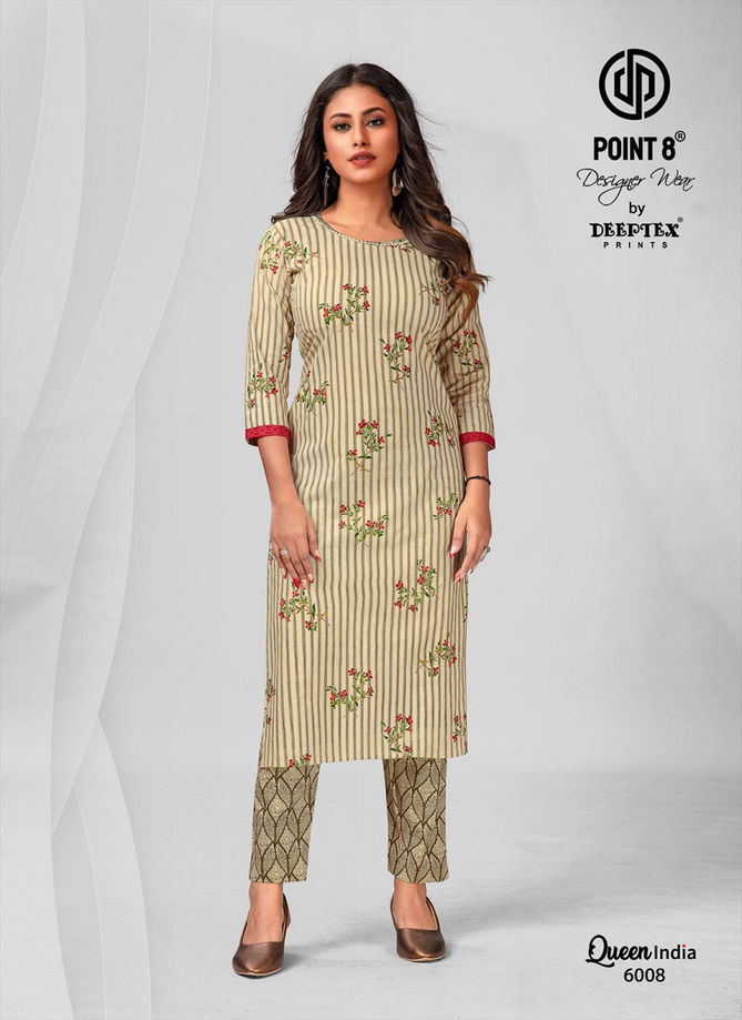 Deeptex Queen India Vol 6 Cotton Kurti With Bottom Catalog